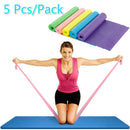 5PCS Latex Yoga Elastic Band