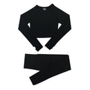 2/3/5PCS Seamless Women Yoga Set Workout Sportswear Gym Clothing Fitness Long Sleeve Crop Top High Waist Leggings Sports Suits